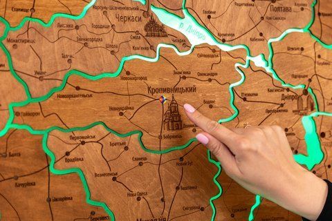 Карта України з підсвічування BROWN 16755361 фото