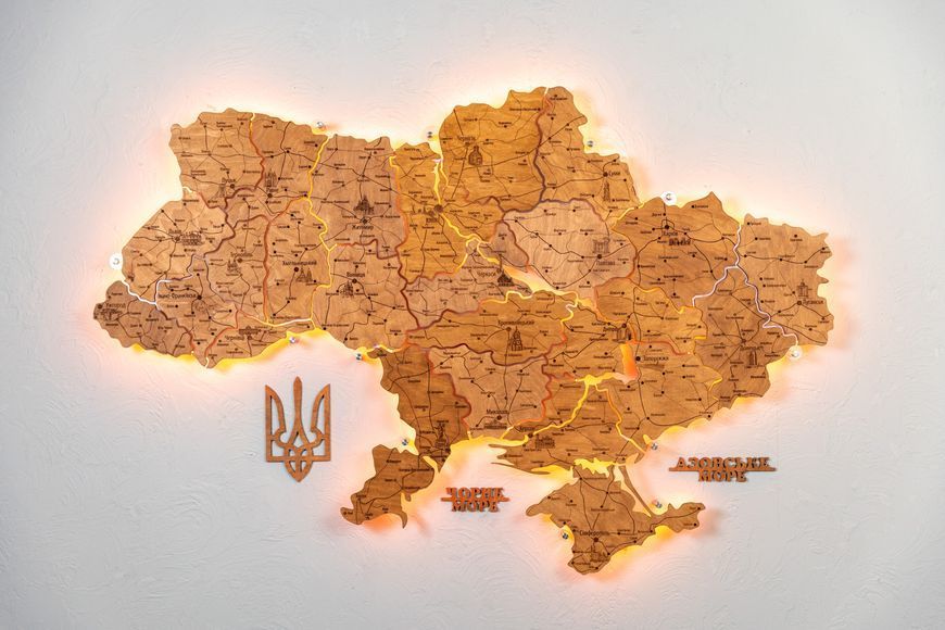 Карта України з підсвічування BROWN 16755361 фото