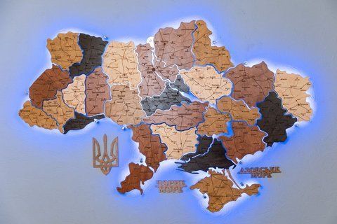 Карта Украины с подсветкой MULTICOLOR 235685637 фото